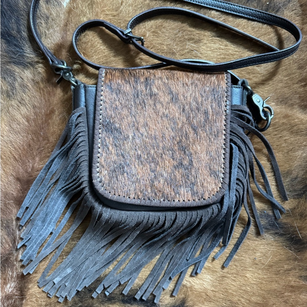 Fringe Leather Crossbody Bag